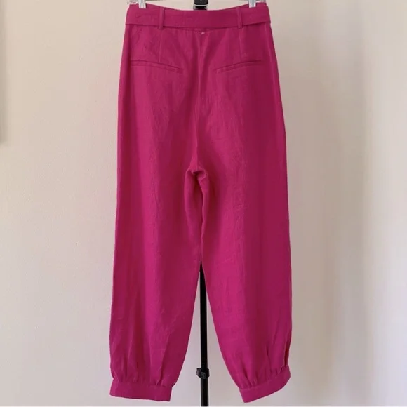 NWOT Farm Rio Pink 100% Linen Pants Size XS - Picture 6 of 9
